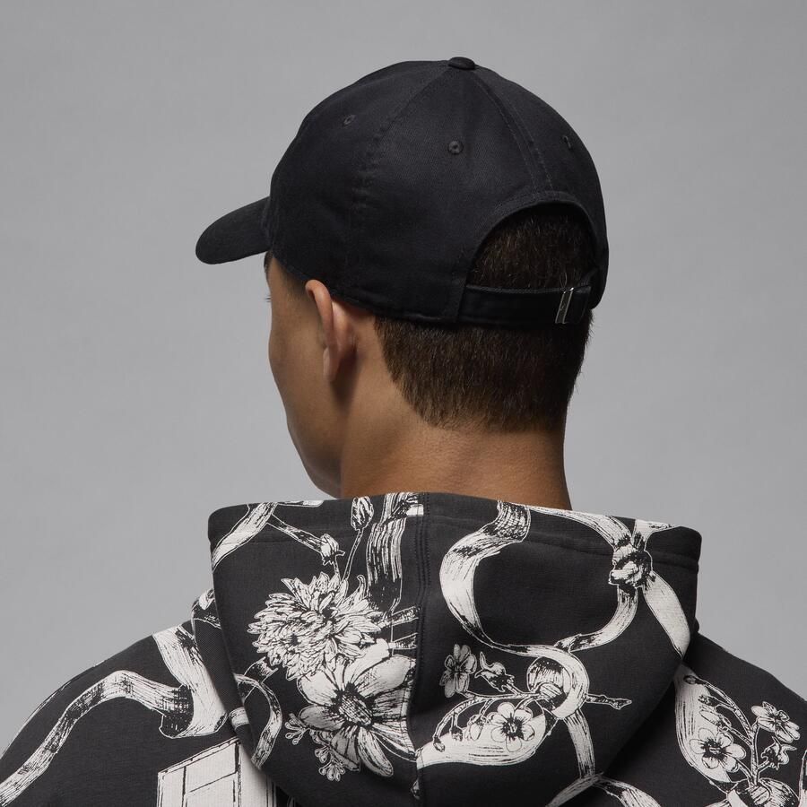 Jordan Club ongestructureerde pet met gebogen klep Zwart - Foto 4