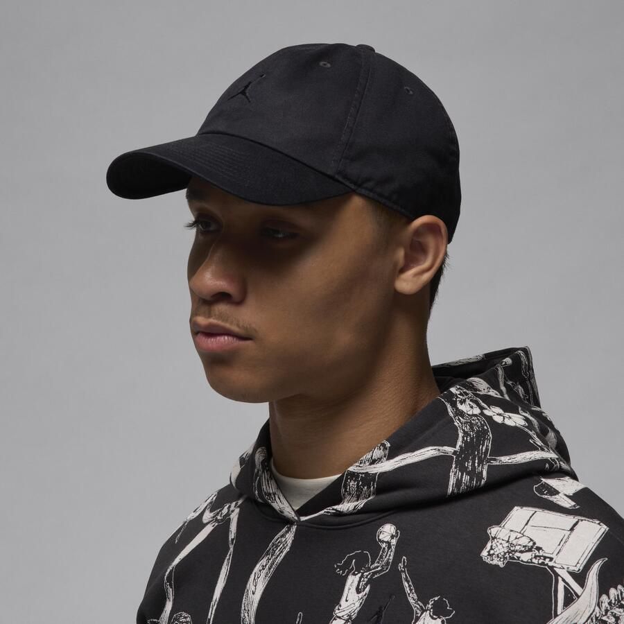 Jordan Club ongestructureerde pet met gebogen klep Zwart