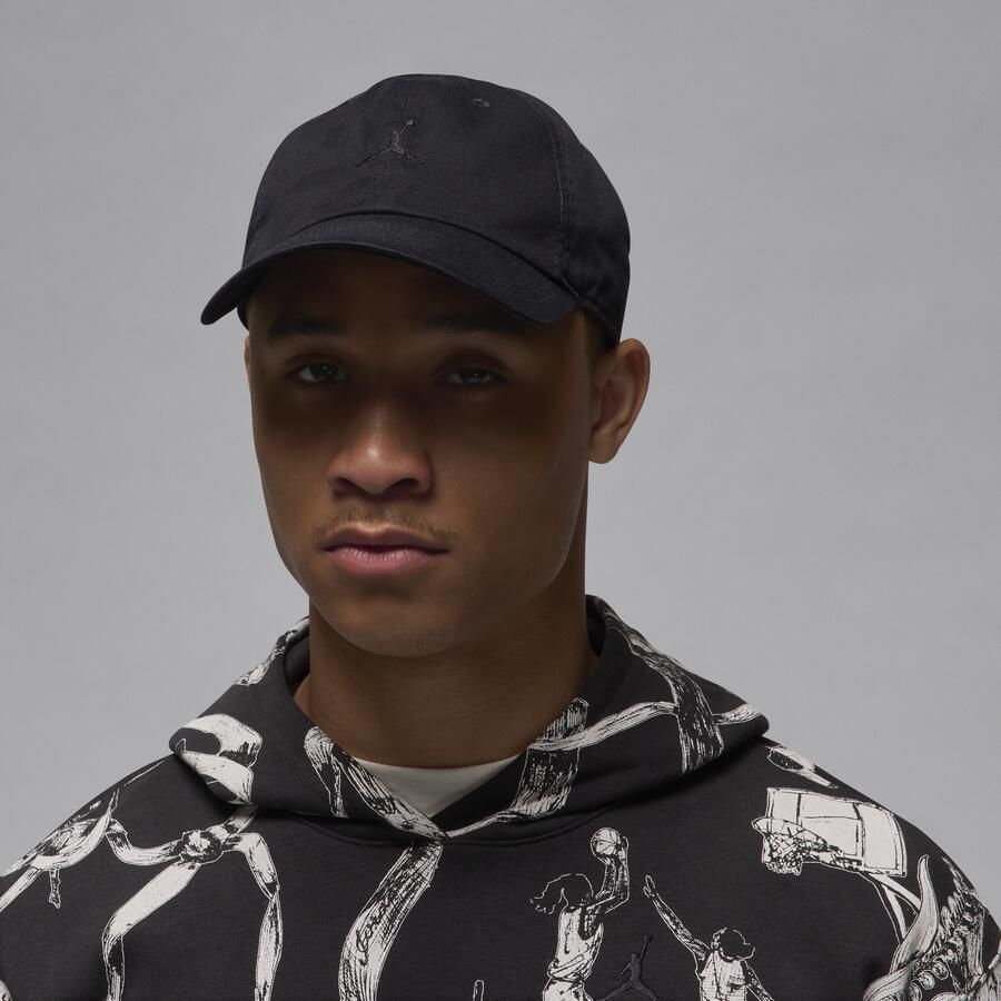 Jordan Club ongestructureerde pet met gebogen klep Zwart - Foto 2