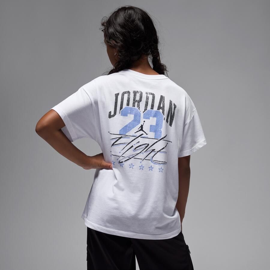 Jordan Collegiate T-shirt met slijtage-effect voor kids Wit