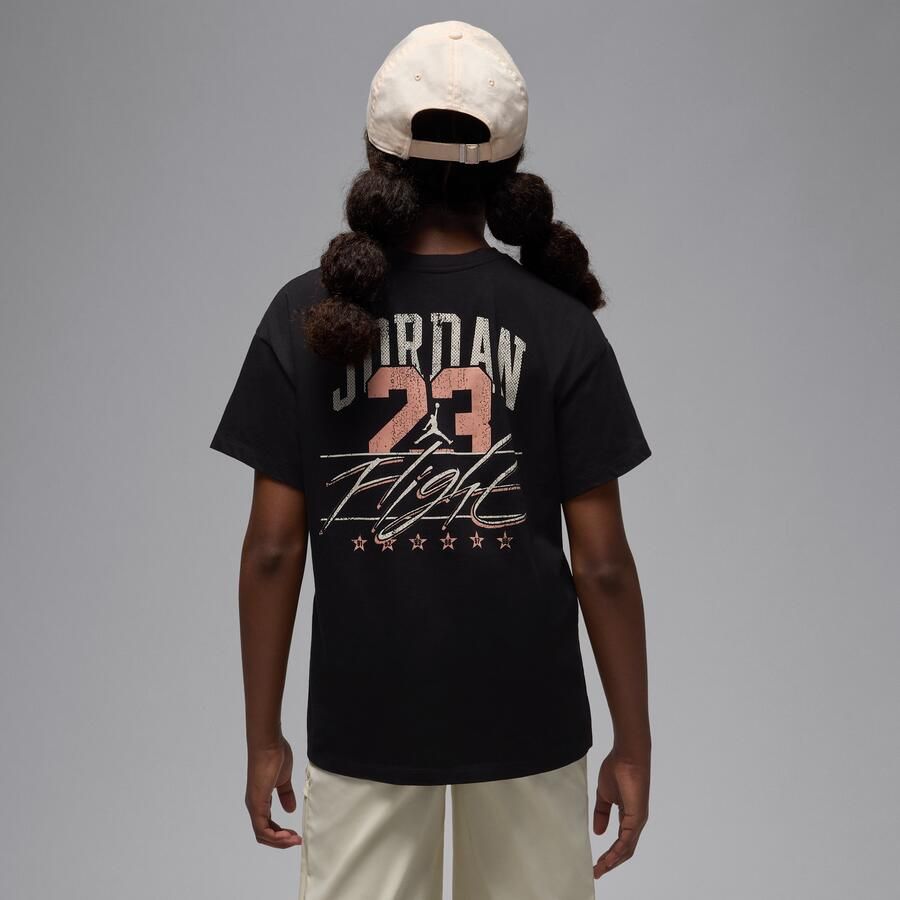 Jordan Collegiate T-shirt met slijtage-effect voor kids Zwart