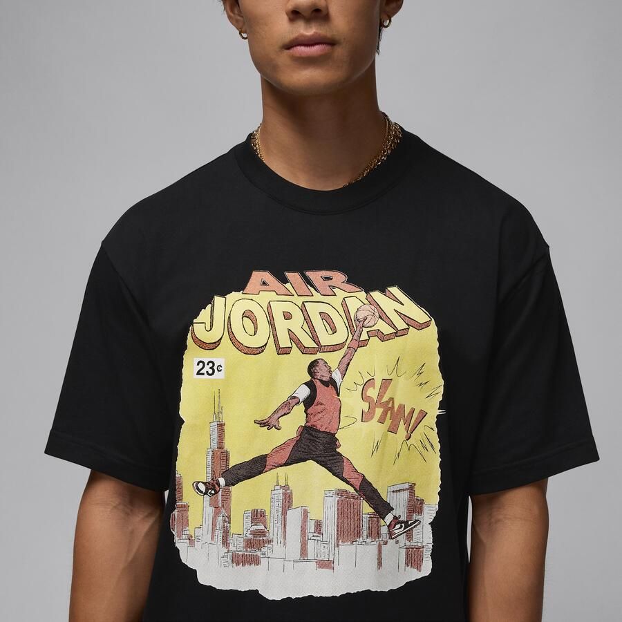 Jordan Comic T-shirt voor heren Zwart - Foto 3