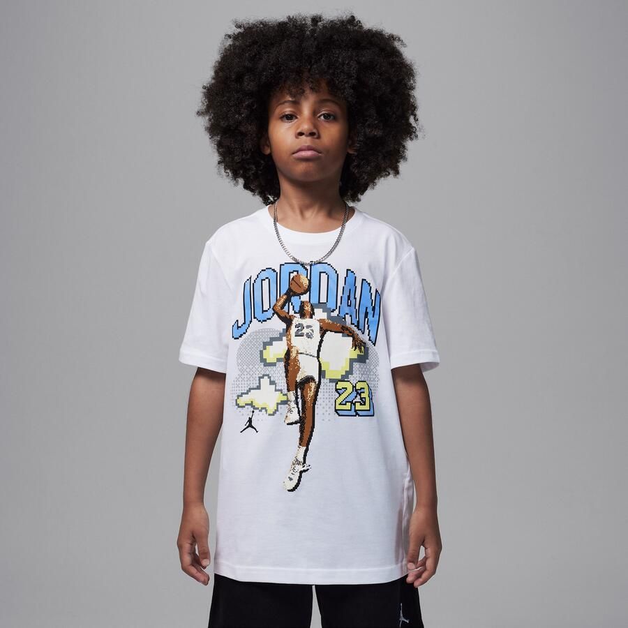 Jordan Customized Air digi T-shirt voor kids Wit - Foto 4