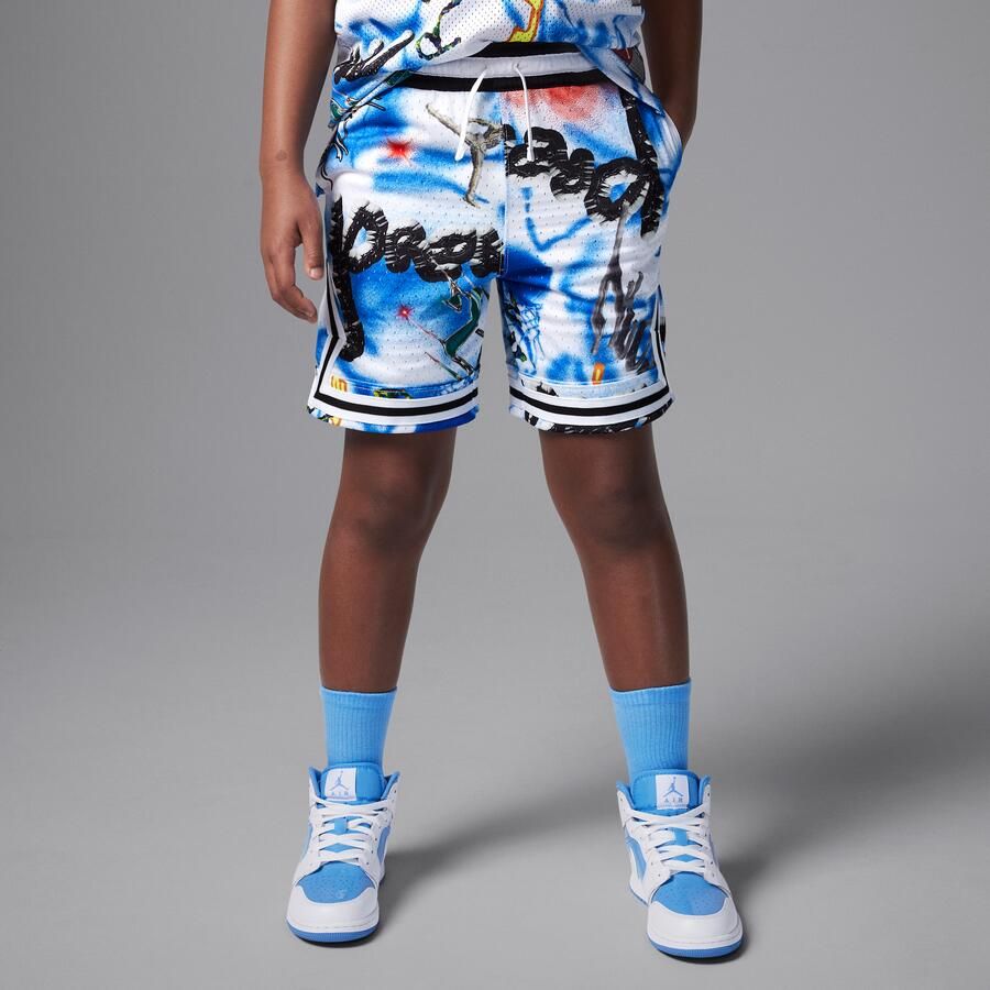 Jordan Dri-FIT MJ Sport Diamond kindershorts met print Blauw - Foto 4