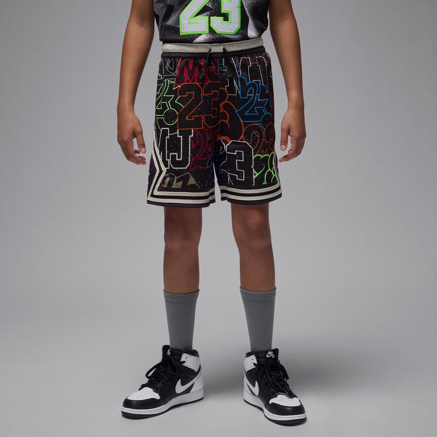 Jordan Dri-FIT MJ Sport Diamond kindershorts met print Zwart - Foto 4