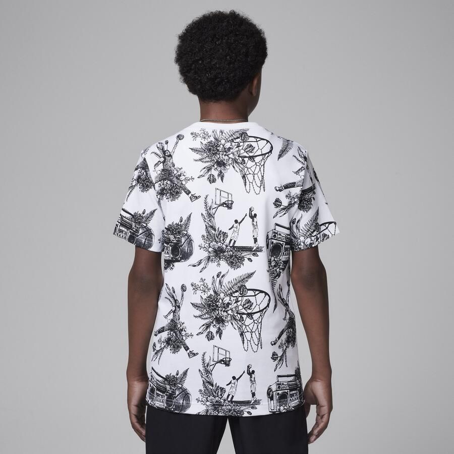 Jordan Dri-FIT Sketch sportshirt voor kids Wit