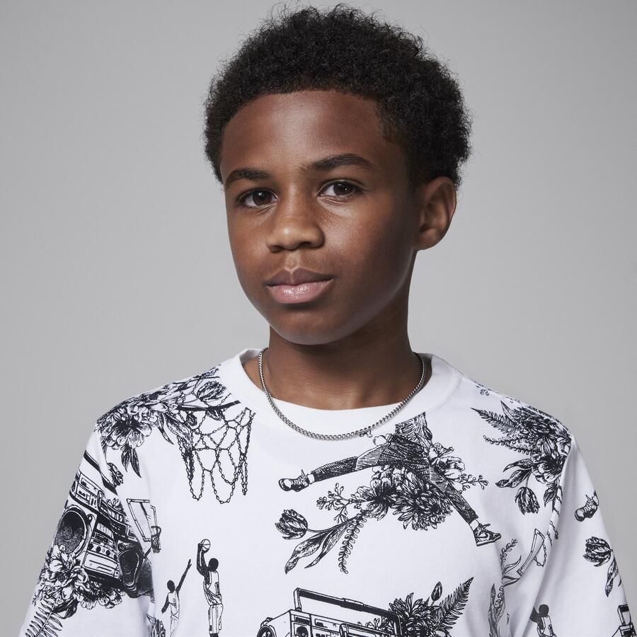 Jordan Dri-FIT Sketch sportshirt voor kids Wit - Foto 2