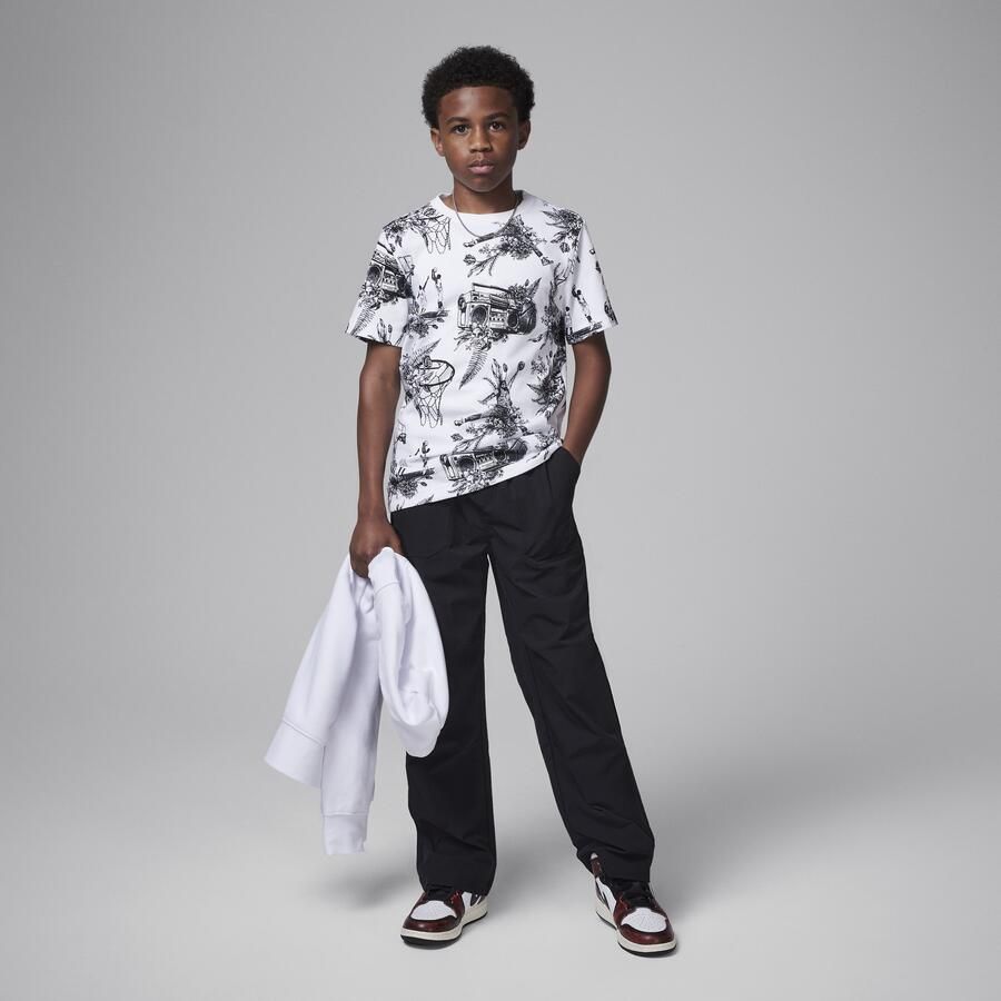 Jordan Dri-FIT Sketch sportshirt voor kids Wit - Foto 3