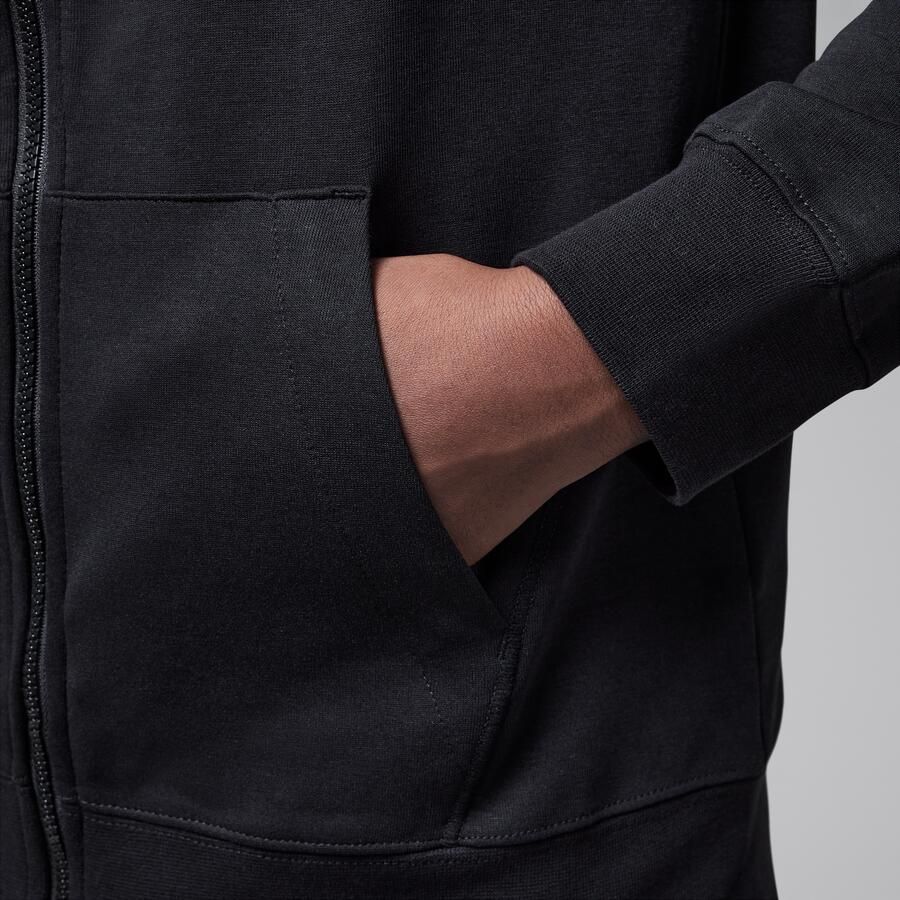 Jordan Dri-FIT Sport Statement fleecehoodie met rits voor kids Zwart - Foto 2