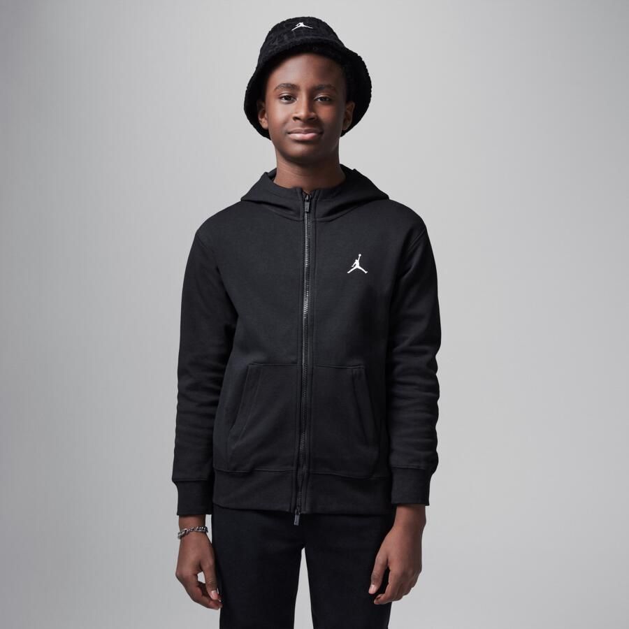 Jordan Dri-FIT Sport Statement fleecehoodie met rits voor kids Zwart - Foto 3