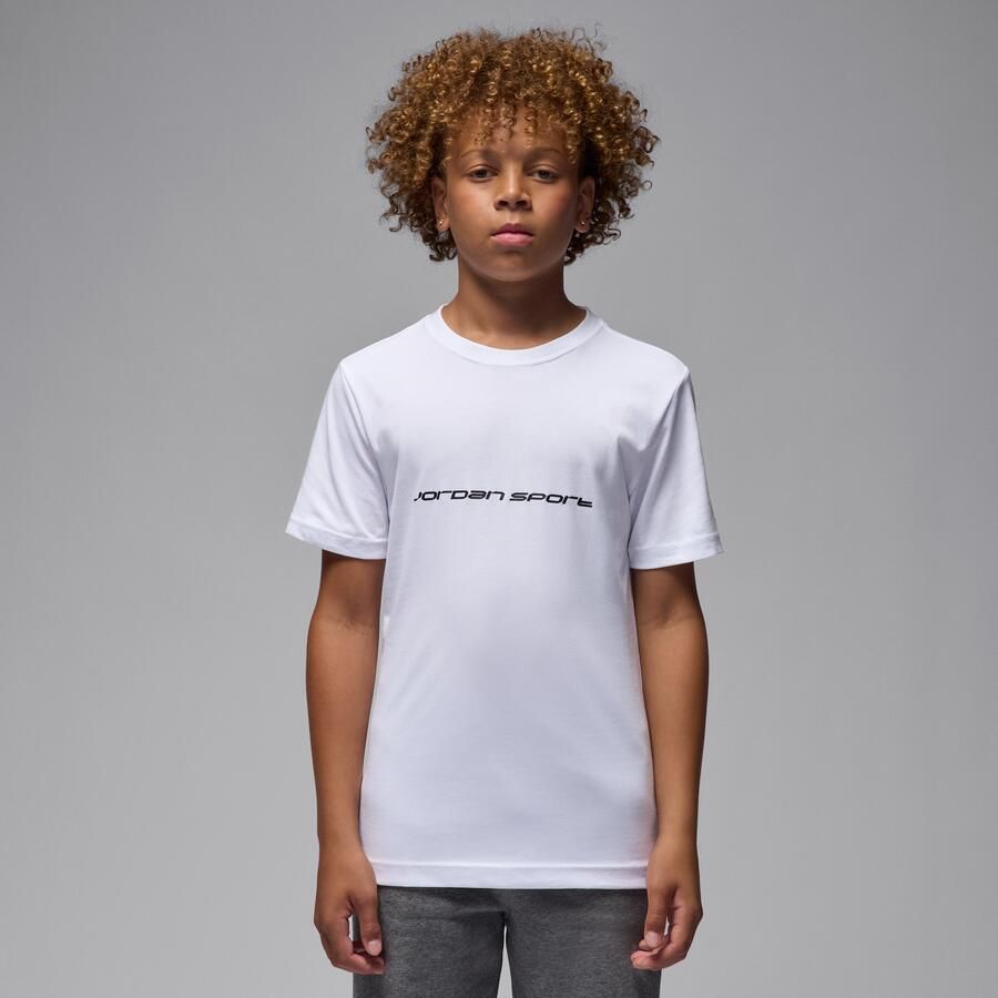 Jordan Dri-FIT Sport T-shirt voor kids Wit - Foto 4