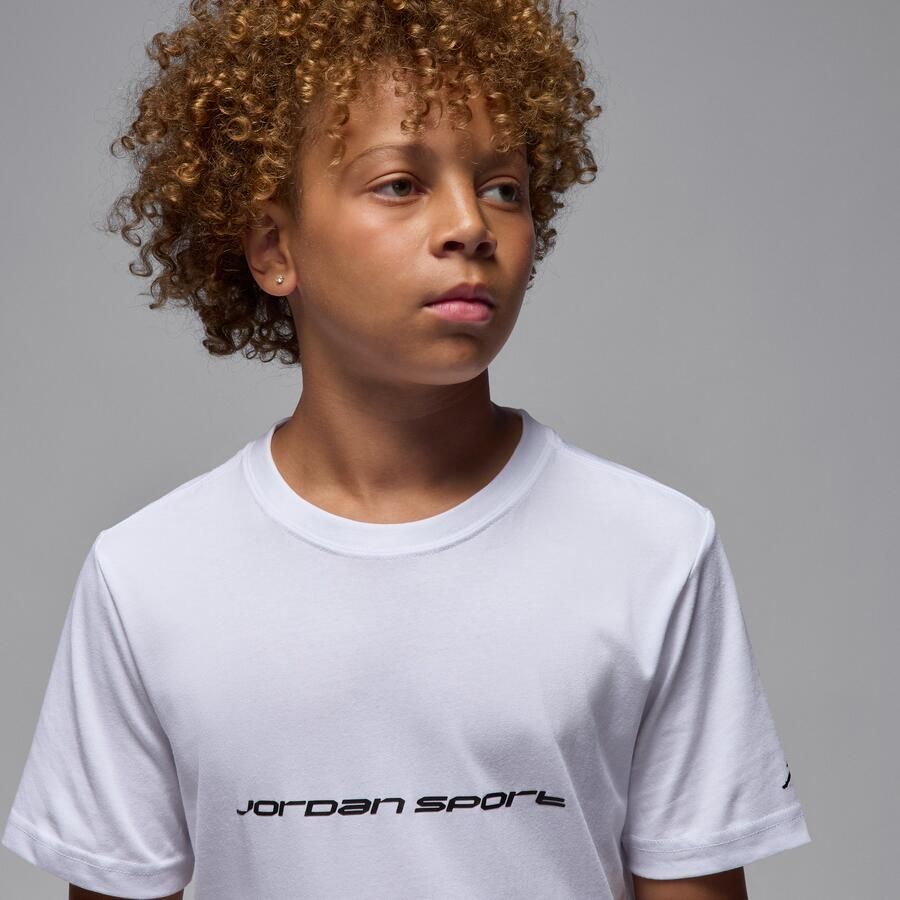 Jordan Dri-FIT Sport T-shirt voor kids Wit - Foto 2