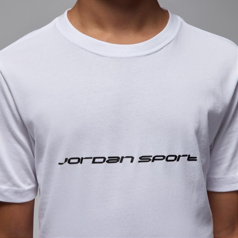 Jordan Dri-FIT Sport T-shirt voor kids Wit - Foto 3