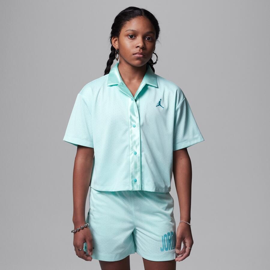 Jordan Dri-FIT Training Camp top met mesh en Jumpman voor kids Groen - Foto 4