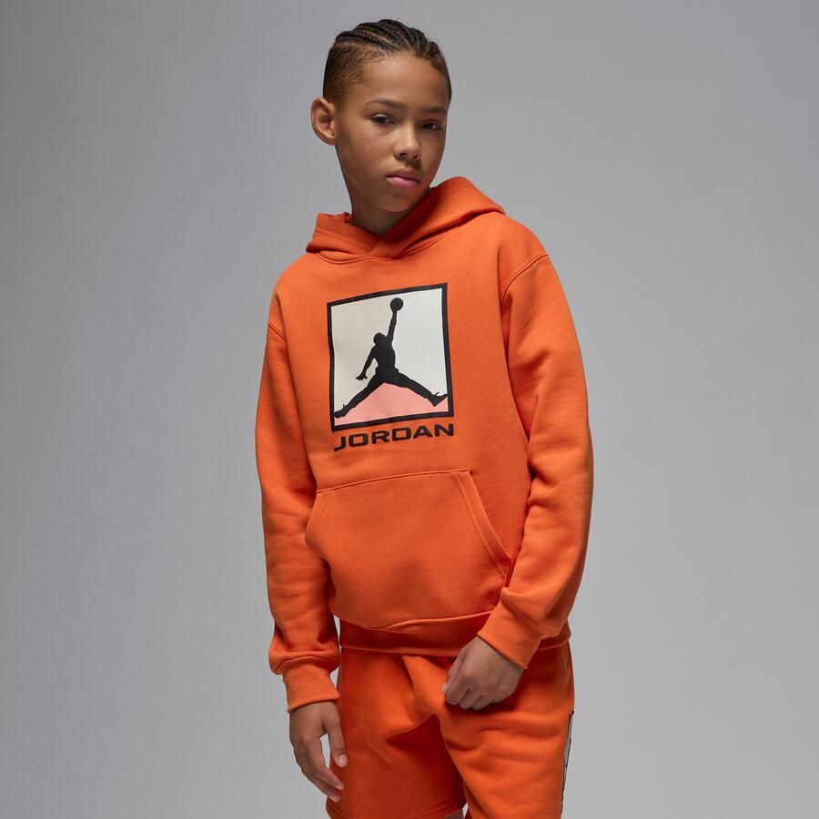 Jordan Essentials Baseline hoodie van fleece voor kids Oranje - Foto 4