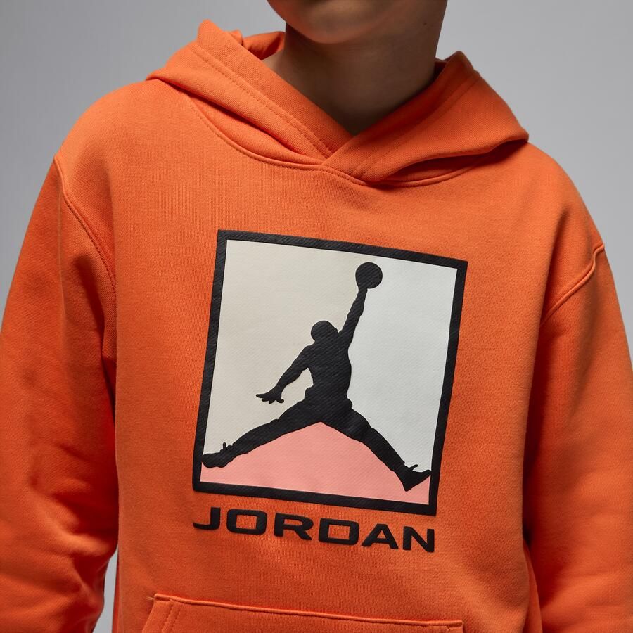 Jordan Essentials Baseline hoodie van fleece voor kids Oranje - Foto 3