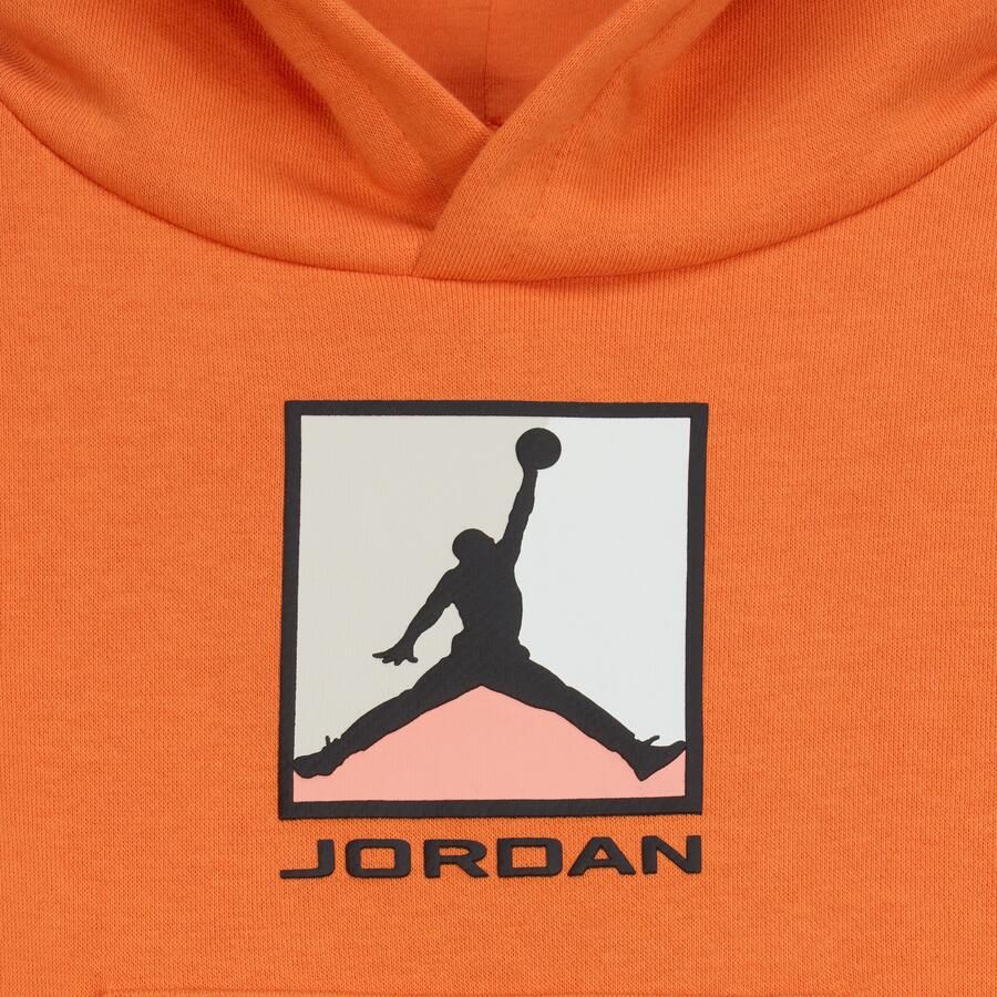 Jordan Essentials Baseline tweedelige hoodieset van fleece voor baby's (12-24 maanden) Oranje