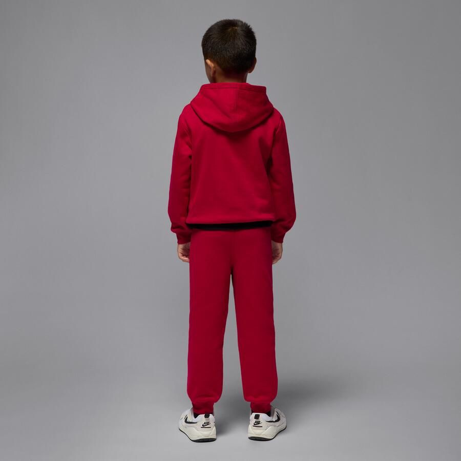 Jordan Essentials Baseline tweedelige hoodieset van fleece voor kleuters Rood