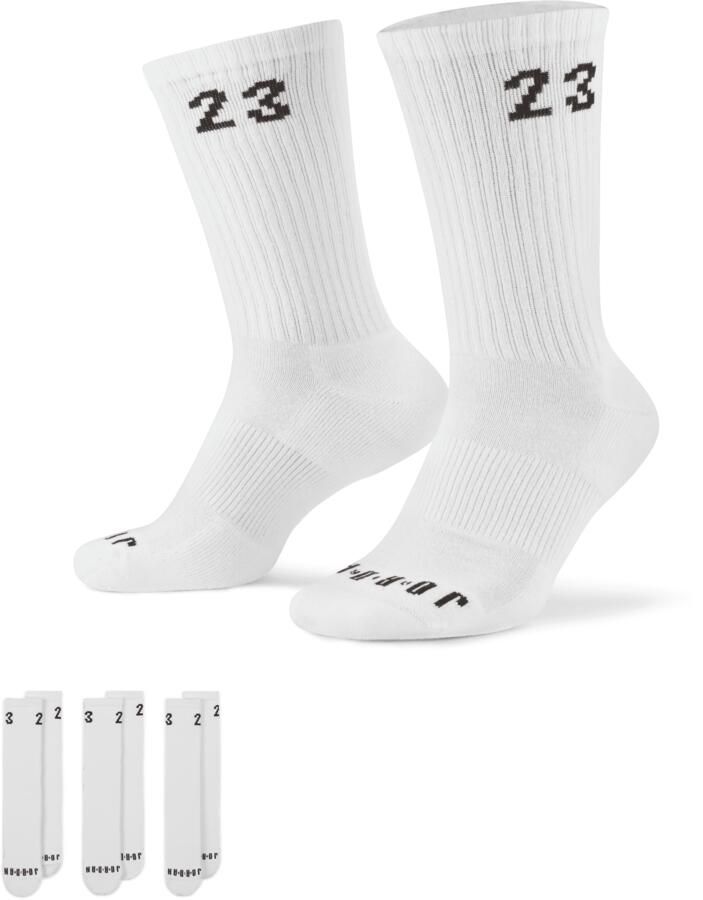 Jordan Essentials Crew sokken (3 paar) Wit - Foto 2