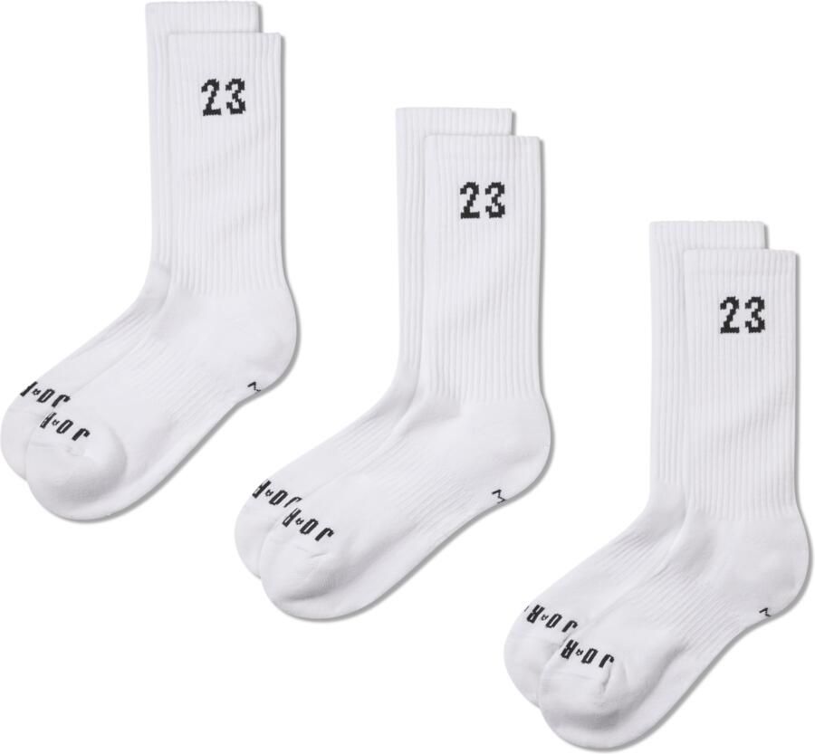 Jordan Essentials Crew sokken (3 paar) Wit - Foto 2