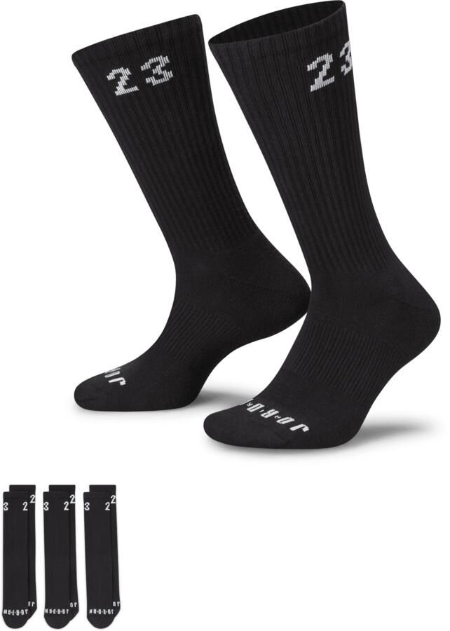 Jordan Essentials Crew sokken (3 paar) Zwart - Foto 2