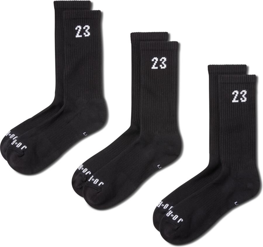 Jordan Essentials Crew sokken (3 paar) Zwart - Foto 2