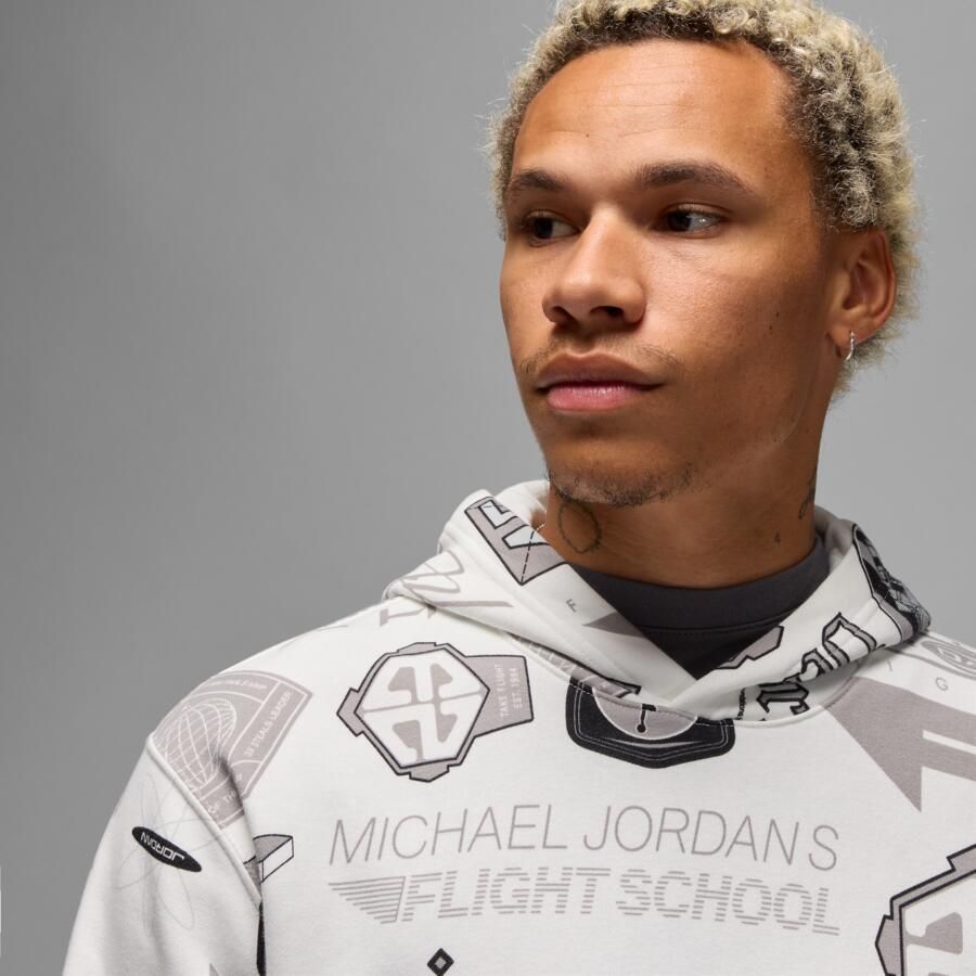 Jordan Essentials fleecehoodie met print voor heren Wit