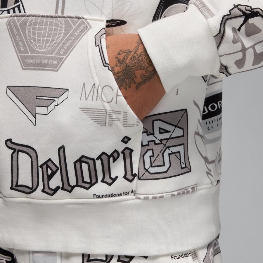 Jordan Essentials fleecehoodie met print voor heren Wit - Foto 2
