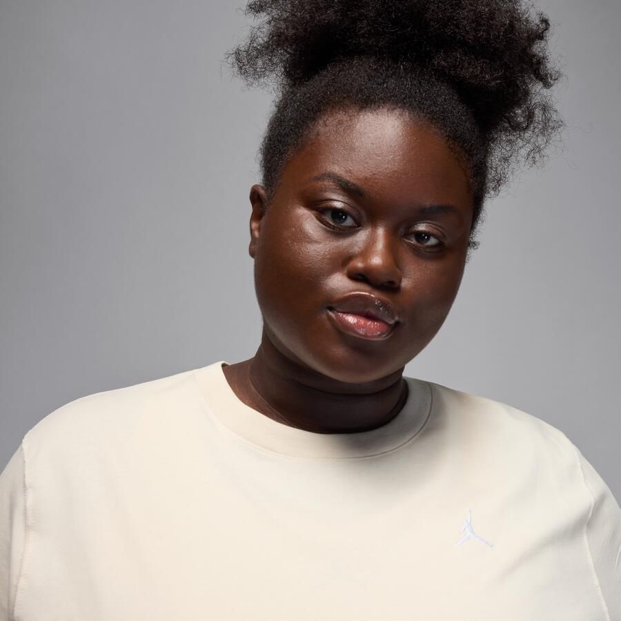 Jordan Essentials Girlfriend T-shirt voor dames (Plus Size) Bruin - Foto 2