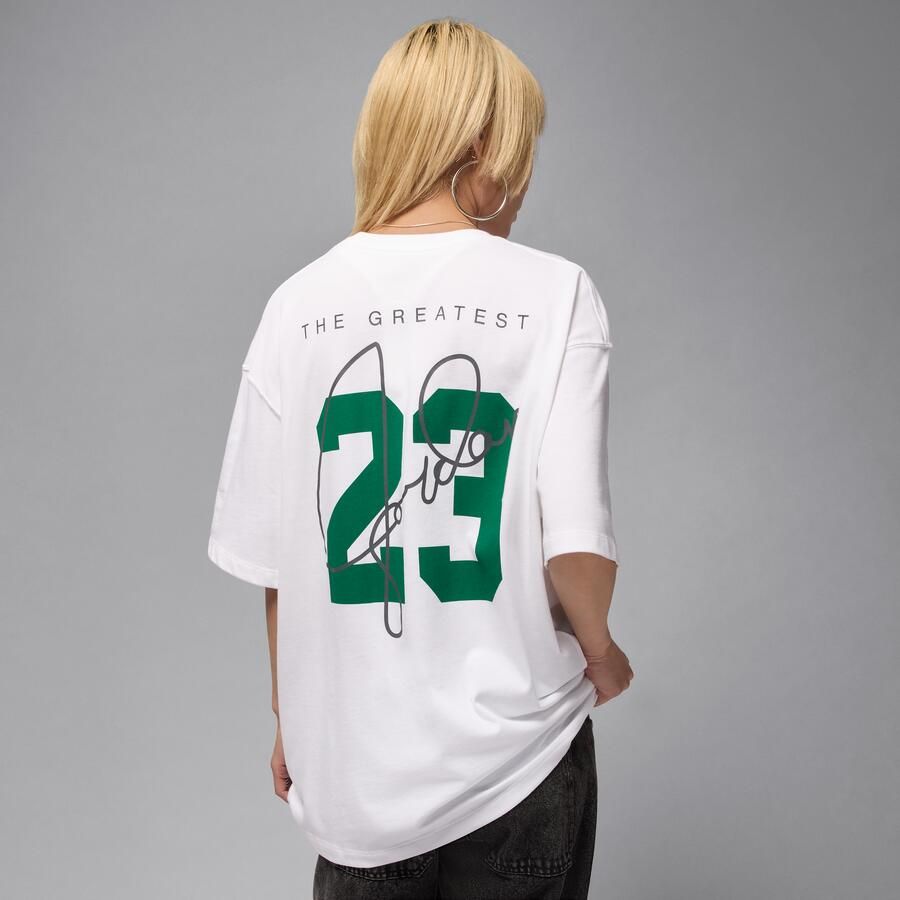 Jordan Essentials T-shirt met korte mouwen en graphic voor dames Wit