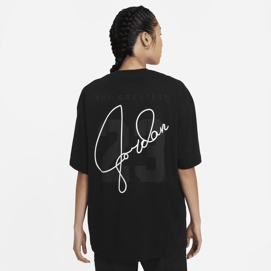 Jordan Essentials T-shirt met korte mouwen en graphic voor dames Zwart