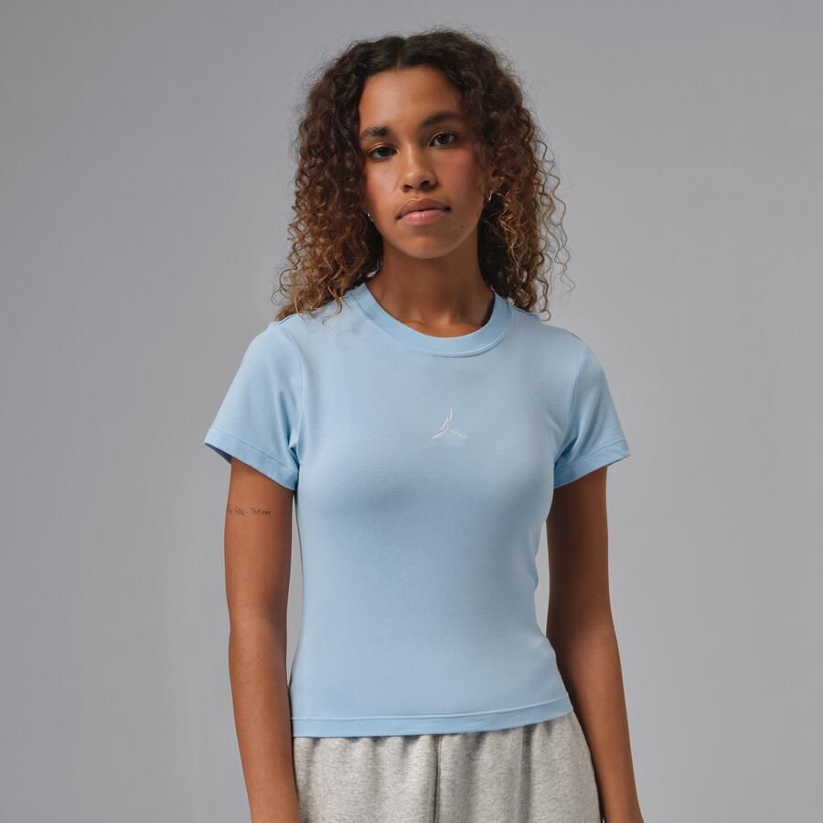 Jordan Essentials T-shirt voor dames Blauw - Foto 4