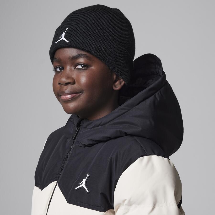 Jordan Essentials tweedelige beanieset voor kids Zwart - Foto 2