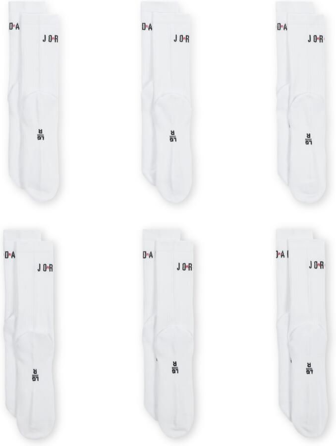 Jordan Everyday crew sokken (6 paar) Wit
