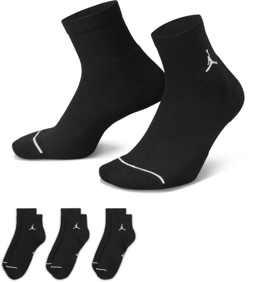 Jordan Everyday Enkelsokken (3 paar) Zwart - Foto 2