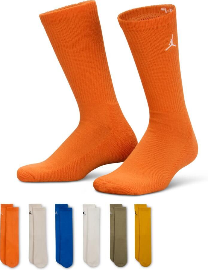 Jordan Everyday Essentials crew sokken voor kids (6 paar) Blauw - Foto 4