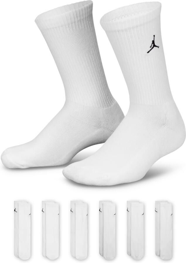 Jordan Everyday Essentials crew sokken voor kids (6 paar) Wit - Foto 4