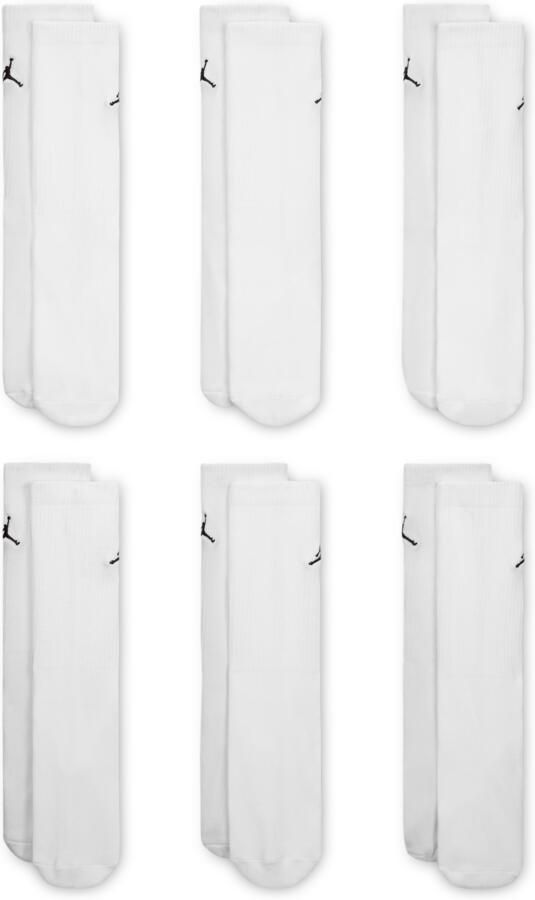 Jordan Everyday Essentials crew sokken voor kids (6 paar) Wit - Foto 3