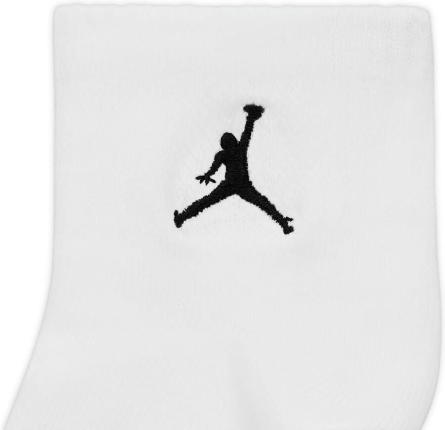 Jordan Everyday Essentials enkelsokken voor baby's peuters (6 paar) Wit