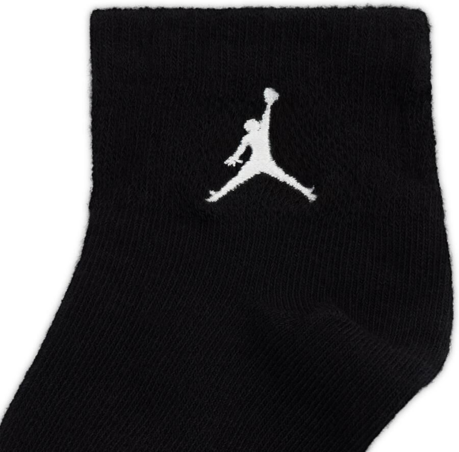 Jordan Everyday Essentials enkelsokken voor baby's peuters (6 paar) Zwart