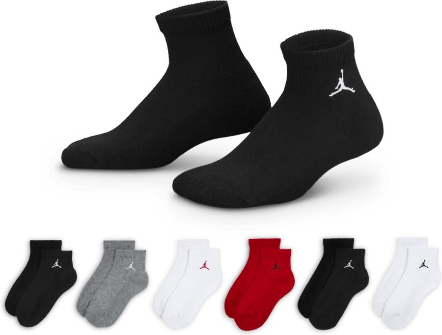 Jordan Everyday Essentials enkelsokken voor kids (6 paar) Rood - Foto 4