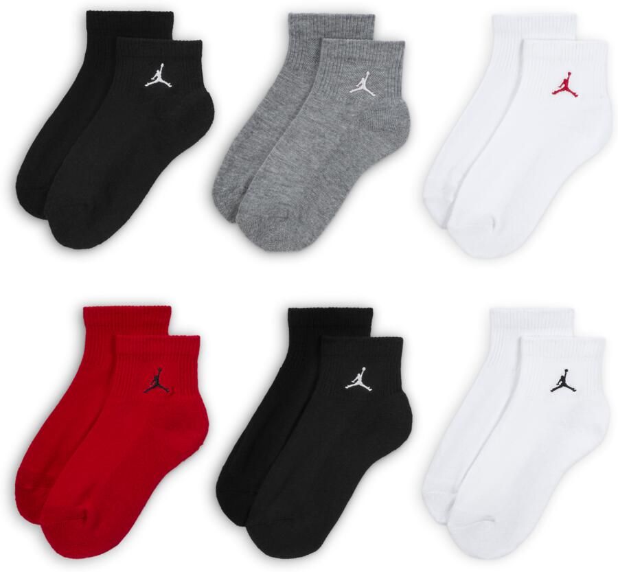 Jordan Everyday Essentials enkelsokken voor kids (6 paar) Rood - Foto 2