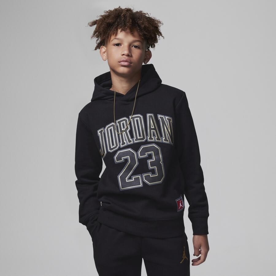 Jordan Fleece Pullover Hoodie voor kids Zwart - Foto 3