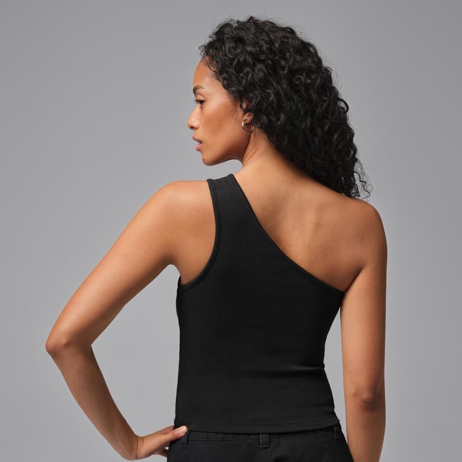 Jordan Flight Asymmetrische tanktop voor dames Zwart