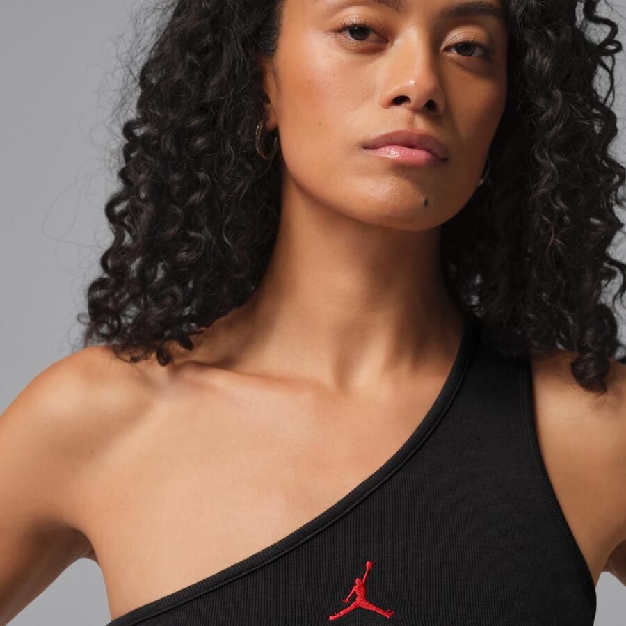 Jordan Flight Asymmetrische tanktop voor dames Zwart - Foto 2