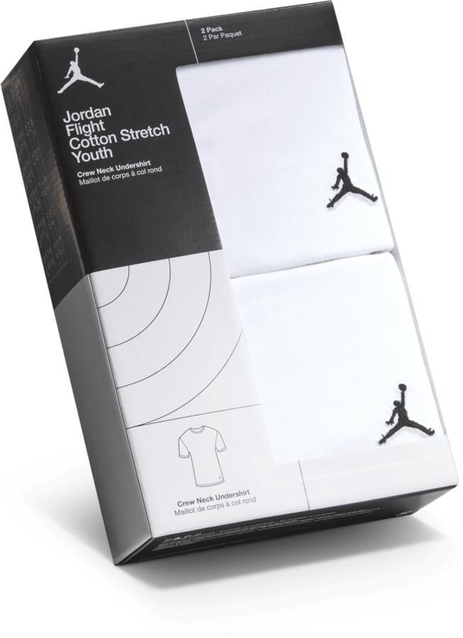 Jordan Flight Base T-shirts voor kids (2 stuks) Wit - Foto 2