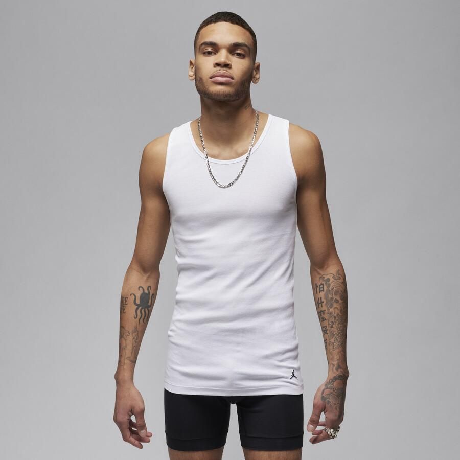 Jordan Flight Base tanktops voor heren (2 stuks) Wit - Foto 4