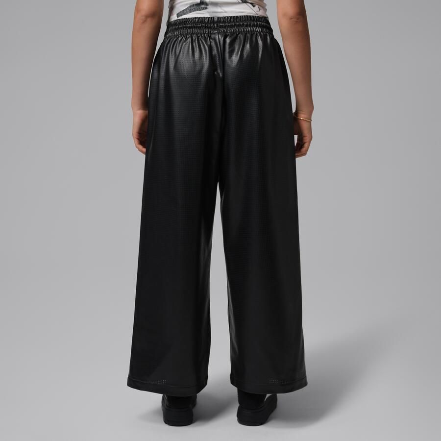 Jordan Flight broek van imitatieleer voor dames Zwart