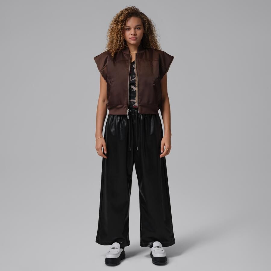 Jordan Flight broek van imitatieleer voor dames Zwart - Foto 3