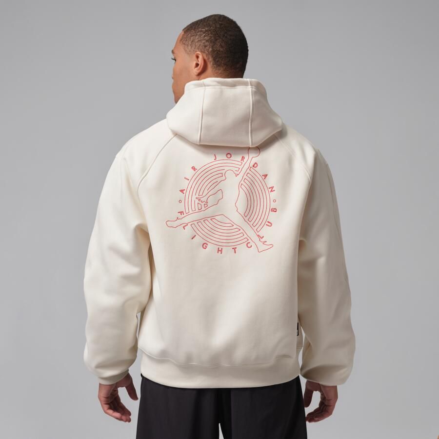 Jordan Flight Club Fleece knit sweatshirt met rits voor heren Bruin